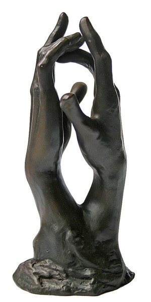 Study for The Secret Clasping Cathedral Hands by Rodin Sculpture